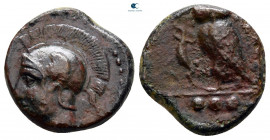 Sicily. Kamarina circa 413-405 BC. Trias Æ