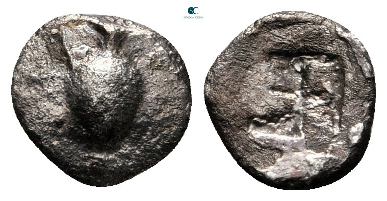 Macedon. Terone circa 500-450 BC. 
Hemiobol AR

8 mm, 0,41 g



very fine