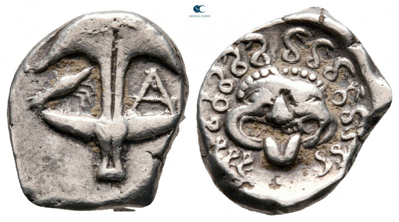 Thrace. Apollonia Pontica circa 480-450 BC. 
Drachm AR

17 mm, 3,91 g



...