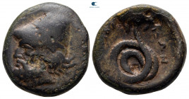 Thessaly. Homolion circa 350-300 BC. Trichalkon Æ