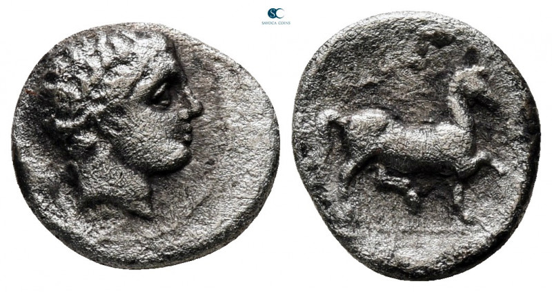 Thessaly. Phalanna circa 350-300 BC. 
Trihemiobol AR

12 mm, 1,02 g



ne...