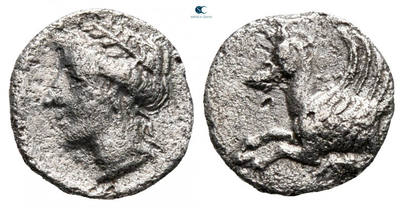 Akarnania. Leukas circa 400-375 BC. 
Diobol AR

12 mm, 1,21 g



very fin...