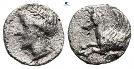 Akarnania. Leukas circa 400-375 BC. Diobol AR