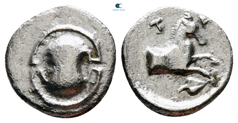 Boeotia. Tanagra circa 390-350 BC. 
Obol AR

11 mm, 0,58 g



very fine