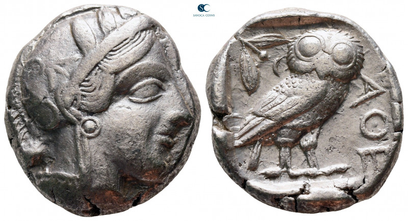 Attica. Athens circa 454-404 BC. 
Tetradrachm AR

22 mm, 17,15 g



very ...