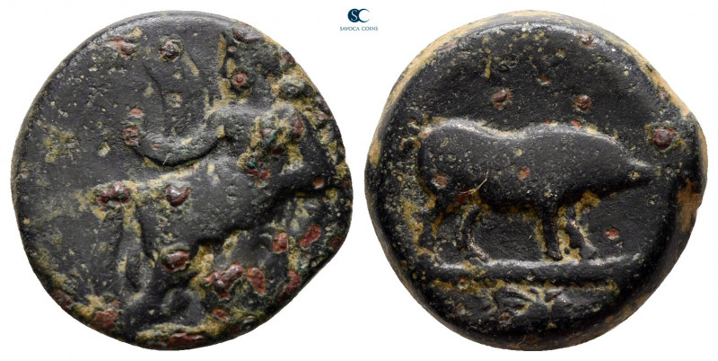 Attica. Eleusis circa 340-335 BC. 
Bronze Æ

16 mm, 4,20 g



very fine