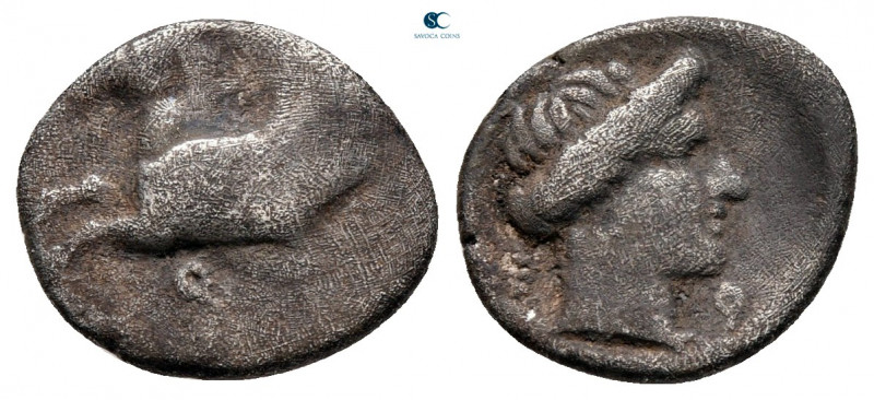 Corinthia. Corinth circa 350-300 BC. 
Hemidrachm AR

13 mm, 1,23 g



nea...