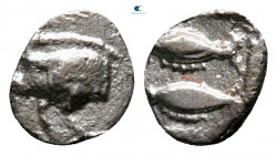 Mysia. Kyzikos circa 450-400 BC. Tetartemorion AR