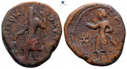 Kushan Empire. Main mint in Begram. Kanishka I AD 127-152. Tetradrachm Æ