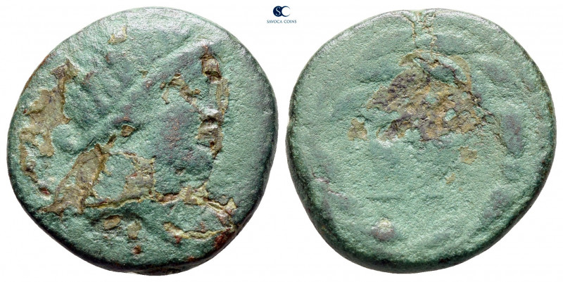 Macedon. Thessalonica. Marc Antony and Octavian 37 BC. 
Bronze Æ

20 mm, 5,42...