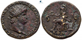 Nero AD 54-68. Rome. Dupondius Æ
