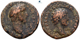 Antoninus Pius with Marcus Aurelius, as Caesar AD 138-161. Rome. As Æ