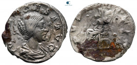 Julia Maesa. Augusta AD 218-224. Rome. Fourreé Denarius Æ