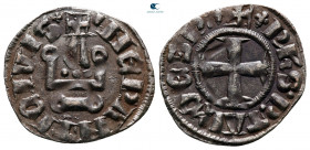 Crusaders, Principality of Achea. Philippe de Taranto AD 1307-1313. Denier Tournois BI