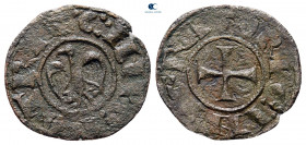 Italy. Kingdom of Sicily. Messina . Enrico VI and Costanza AD 1194-1196. Denaro Ae