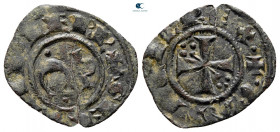 Italy. Kingdom of Sicily. Messina . Corrado II AD 1254-1258. Denaro Ae