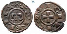 Italy. Kingdom of Sicily. Messina . Manfredi AD 1258-1266. Denaro Ae