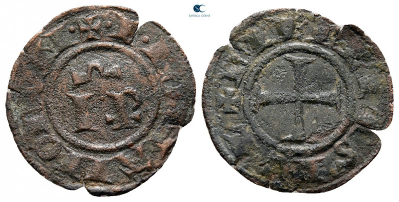 Italy. Messina or Brindisi. Federico II AD 1296-1337. 
Denaro Ae

18 mm, 0,61...