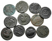 Lot of ca. 11 late roman bronze coins / SOLD AS SEEN, NO RETURN!very fine