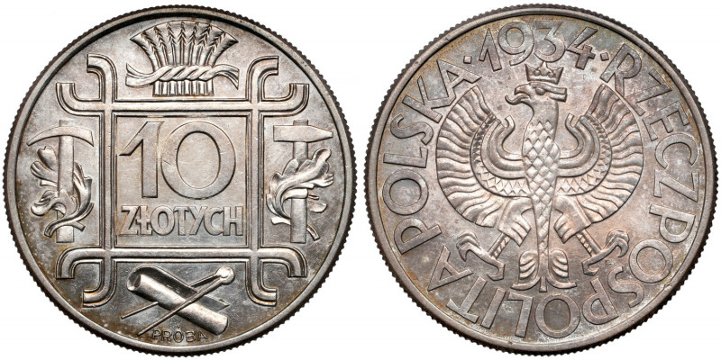 Próba 10 złotych 1934 KLAMRY - piękne Z ogromną przyjemnością oferujemy Państwu ...