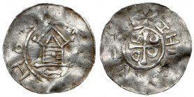 Goslar, Słowiańskie naśladownictwo Danara Otto III and Adelheid Srebro, średnica 19.4 x 19.0 mm, waga 1.45 g. 
Grade: VF 