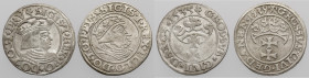 Zygmunt I Stary, Grosz Gdańsk 1535-1539 (2szt) 1535 w odmianie z rzadszym, wczesnym portretem (trójlistek u góry awersu). 1539 w odmianie z PRVS. 
Re...