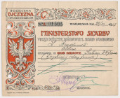 Ministerstwo Skarbu - pokwitowanie ofiary na Skarb Narodowy 1919 - od AKTORA Cegiełka z wczesną datą wydania, jeszcze z końcówki 1919 roku gdzie wszys...