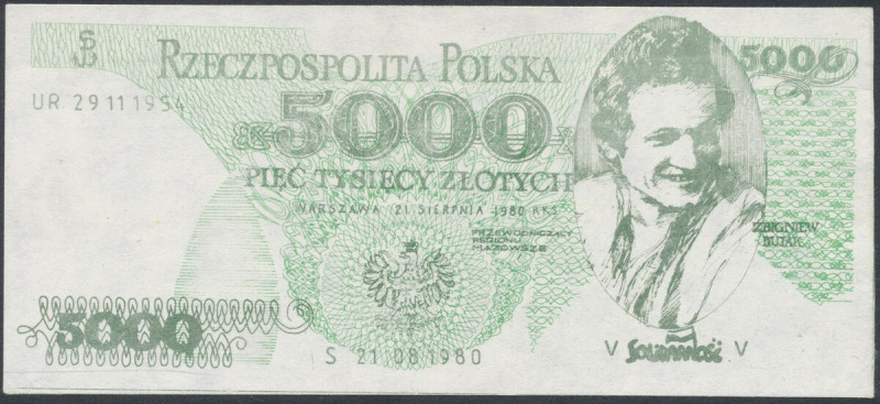 Solidarność, 5.000 złotych 1980 Zbigniew Bujak Pozycje tego typu szerzej omówion...