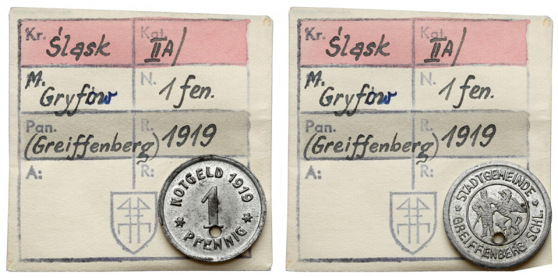 Greiffenberg (Gryfów), 1 fenig 1919 - ex. Kałkowski Piękna, bliska menniczej, al...