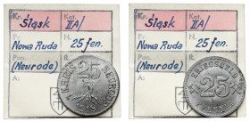 Neurode (Nowa Ruda), 25 fenigów 1918 - ex. Kałkowski Nieobiegowy stan, z drobnymi, powierzchniowymi naleciałościami, niektóre być może lekko korozyjne...