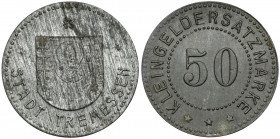 Tremessen (Trzemeszno) 50 fenigów - fałszerstwo RÖTTINGERA - rzadkie Falsyfikat Röttingera, czyli rzadkie, wykonane w nakładzie 100 sztuk, fałszerstwo...
