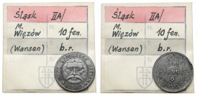Wansen (Więzów), 10 fenigów bez daty - ex. Kałkowski Lekko przetarta powierzchnia strony z twarzą. Żelazo, średnica 20,0 mm, waga 2,28 g.&nbsp; Egzemp...