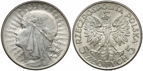 Głowa Kobiety 5 złotych 1934 Moneta w naturalnym, menniczym stanie.&nbsp; Bez przeszkód powinna otrzymać notę MS. Reference: Chałupski 2.24.4.a, Parch...