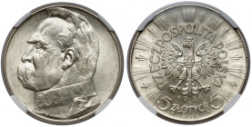 Piłsudski 5 złotych 1936 Piękny egzemplarz.&nbsp;
Reference: Chałupski 2.26.3.a, Parchimowicz 118.c
Grade: NGC MS62 