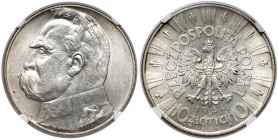 Piłsudski 10 złotych 1934 - urzędowy Rzadki, szczególnie w menniczych stanach zachowania, pierwszy rocznik. Polecamy.
Reference: Chałupski 2.32.1.a (...