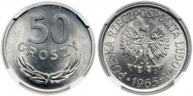 50 groszy 1965 Piękna. 
Reference: Parchimowicz 210.b
Grade: NGC MS66 