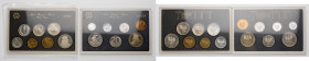 PRL, lustrzane zestawy rocznikowe 1986 i 1989 (2szt) Zestawy pokazane na zdjęciach, jeden w oryginalnej osłonce foliowej. Monety w zestawach, jak wida...