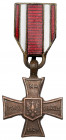 II RP, Miniaturka Krzyża Walecznych - na szpilce Wymiary krzyża: 19,5 x 15,1 mm. 