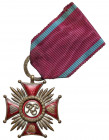 II RP, Srebrny Krzyż Zasługi - S. Owczarski Krzyż wykonany z tombaku srebrzonego.&nbsp; Starcie srebrzenia i ubytki emalii. 
 Wymiary krzyża: 43,8 x ...