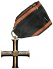Krzyż Niepodległości Oryginalna wstążka z epoki w komplecie (przykurzona i wyblakła).&nbsp; Wymiary krzyża: 43,9 x 39,6 mm.&nbsp; 