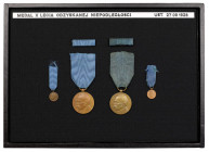 Medal X-lecia Odzyskanej Niepodległości - zestaw (6szt) W skład zestawu wchodzą dwa medale X-lecia Odzyskania Niepodległości, dwie miniaturki oraz dwi...