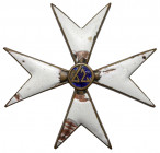 Odznaka 62 Pułk Piechoty Wielkopolskiej Odznaka jednoczęściowa, emaliowana. Wymiary odznaki 49,5 x 48,3 mm. Nakrętka anonimowa, słabo dopasowana do sł...