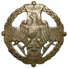 Odznaka, Za Wołyń - Styr Horyń Słucz - 1919 Odznaka jednoczęściowa, bita z kontrą. Mosiądz srebrzony, wyraźne, starcia srebrzenia. Wyraźnie przetarta....