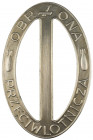 II RP, Odznaka naramienna Obrony Przeciwlotniczej Bita z kontrą w białym metalu. Wymiary: 11,0 x 7,2 cm.&nbsp; 