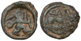Celtowie galijscy (II-I w. p.n.e.) Potyn / Potin Brąz, średnica 23,3 x 21,1 mm, waga 5,18 g.&nbsp; 
Grade: VF 