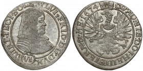 Śląsk, Sylwiusz Fryderyk, 6 krajcarów 1674 SP, Oleśnica Bardzo ładna moneta. 
Reference: Kopicki 6215
Grade: XF 
