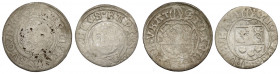 Śląsk, Jan V Turzo, Grosz Nysa 1506 i 1507 (2szt) Słabo zachowane, ale rzadkie monety.
 Słaby relief. Głucha blacha. Reference: Kopicki 6728 (R4) i 6...