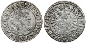 Śląsk, Ferdynand II, 3 krajcary 1627 HR, Wrocław Odmiana z datą skróconą. 
Reference: Ejzenhart-Miller 669
Grade: VF+ 