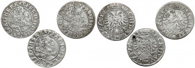 Śląsk, Ferdynand II, 3 krajcary 1623-1628 HR, Wrocław (3szt) Zestaw 3 wrocławskich trzykrajcarówek z lat 1623, 1627 i 1628

Grade: VF/VF+ 
