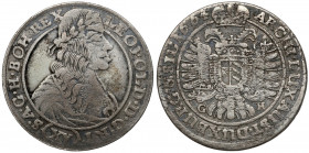 Śląsk, Leopold I, 15 krajcarów 1664 GH, Wrocław Odmiana z popiersiem wąskim. Reference: Ejzenhart-Miller 290
Grade: VF 